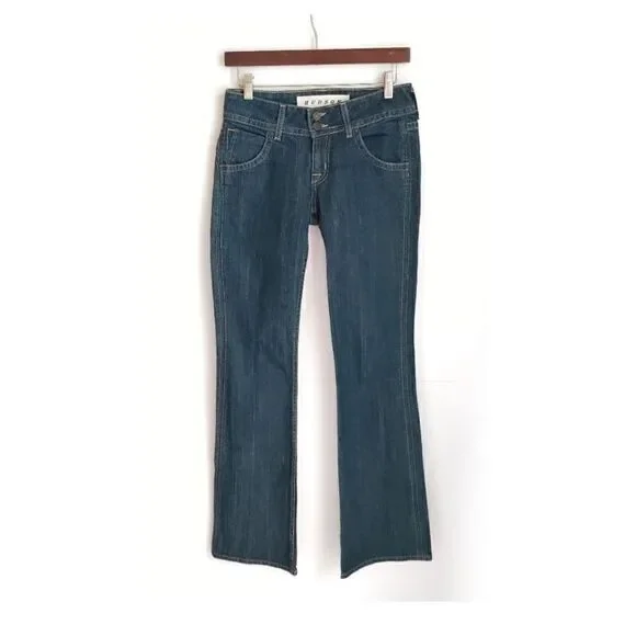 HUDSON SIGNATURE BOOTCUT BLUE JEANS LOW RISE WOMENS SIZE 26 - Picture 2 of 8
